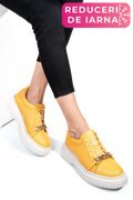 PANTOFI GALBENI PIELE NATURALA  251620NP