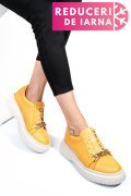 PANTOFI GALBENI PIELE NATURALA  251620NP