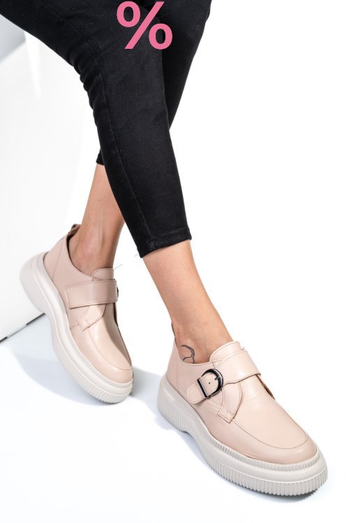 Mocasini roz piele naturala 251618np