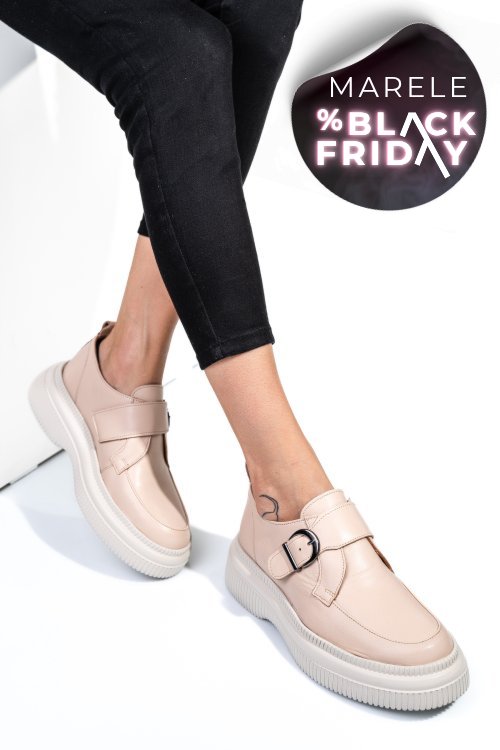 Mocasini roz piele naturala 251618np