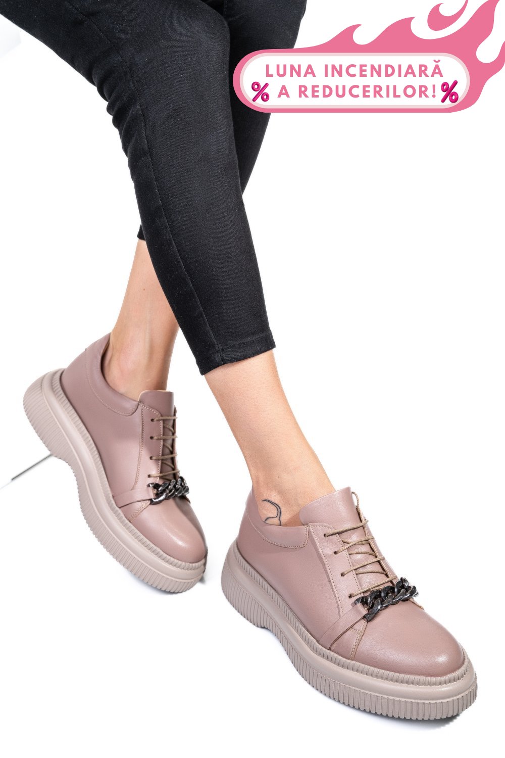 PANTOFI TAUPE PIELE NATURALA  251620NP