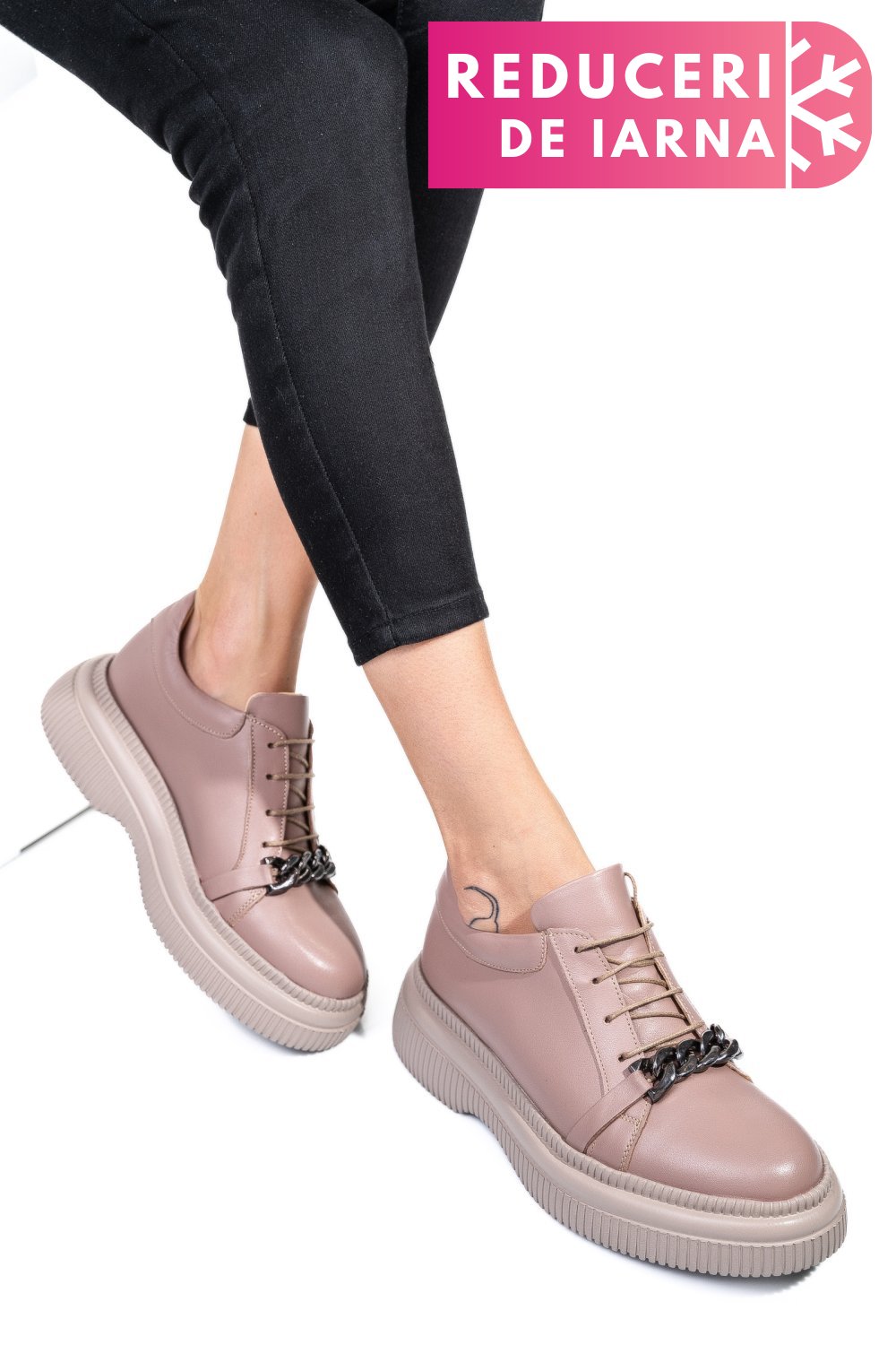PANTOFI TAUPE PIELE NATURALA  251620NP