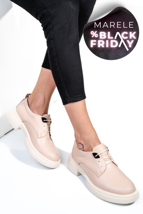 Pantofi roz piele naturala  251622np