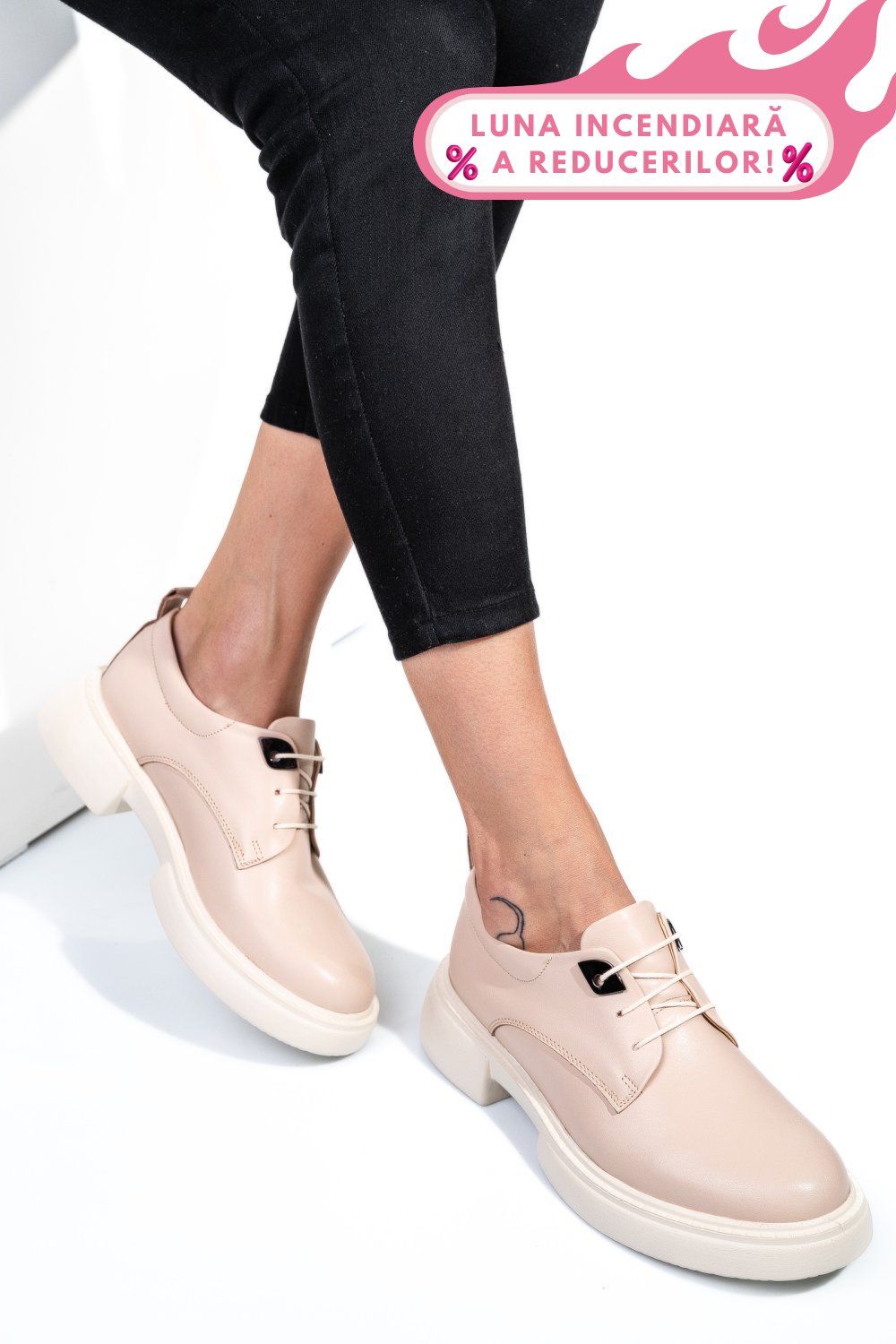 PANTOFI ROZ PIELE NATURALA  251622NP