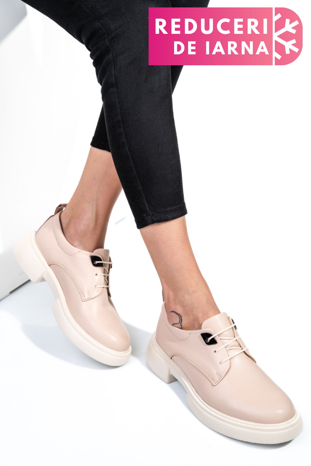 PANTOFI ROZ PIELE NATURALA  251622NP