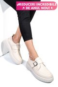MOCASINI CREM PIELE NATURALA 251618NP