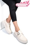 MOCASINI CREM PIELE NATURALA 251618NP