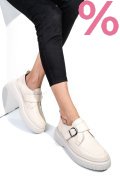 MOCASINI CREM PIELE NATURALA 251618NP