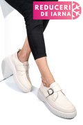 MOCASINI CREM PIELE NATURALA 251618NP