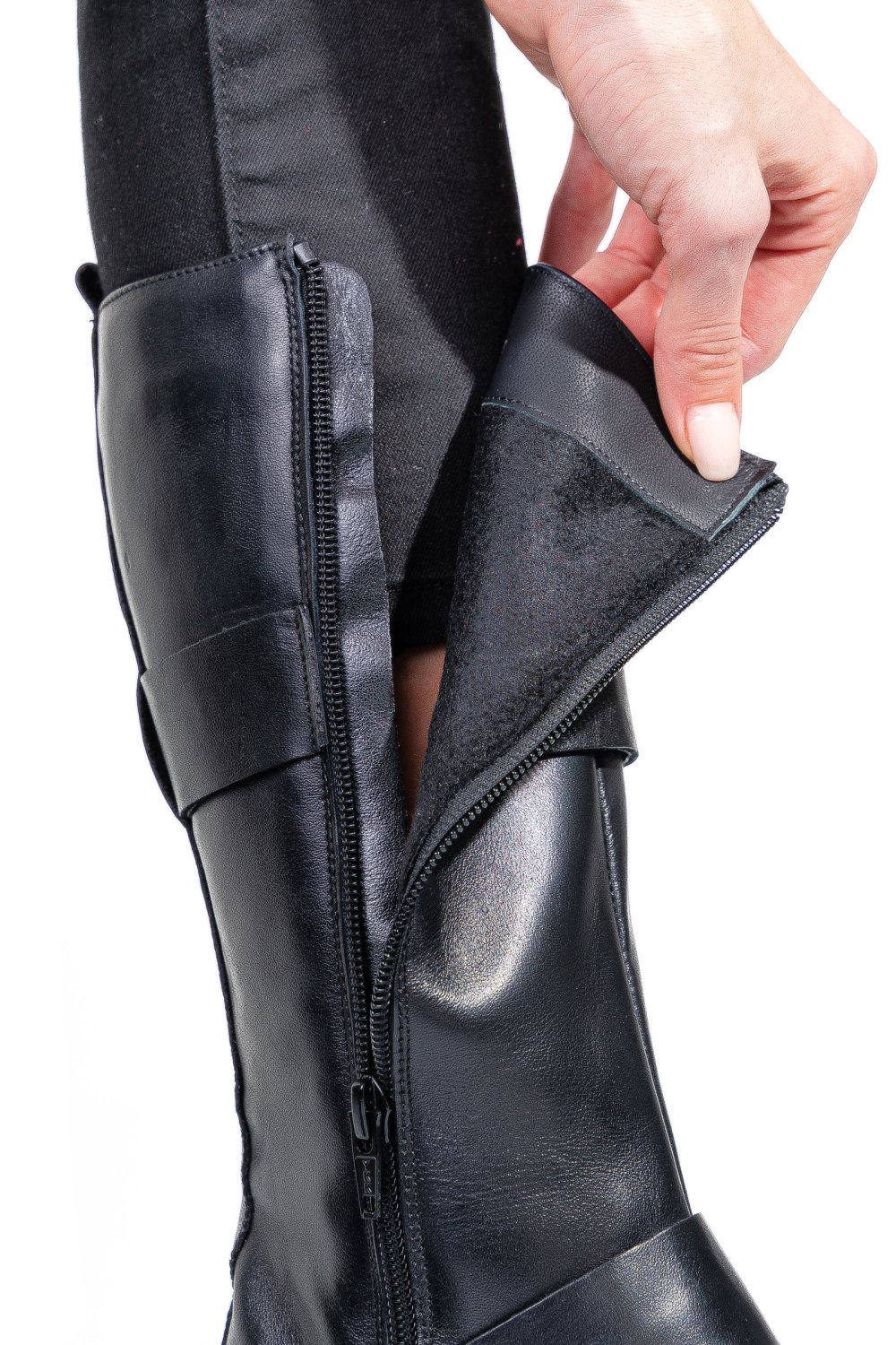 GHETE NEGRE PIELE NATURALA 242845NP