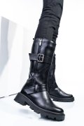 GHETE NEGRE PIELE NATURALA 242845NP