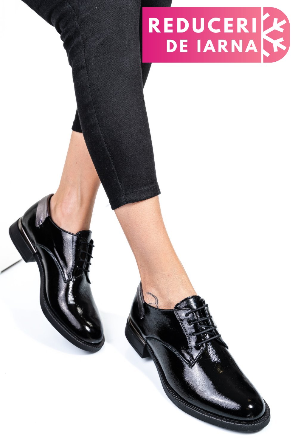 PANTOFI NEGRI PIELE NATURALA LACUITA 251624NPK