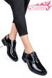 Pantofi negri piele naturala lacuita 251624npk