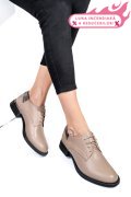 PANTOFI BEJ PIELE NATURALA  251624NP