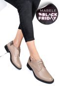 PANTOFI BEJ PIELE NATURALA  251624NP