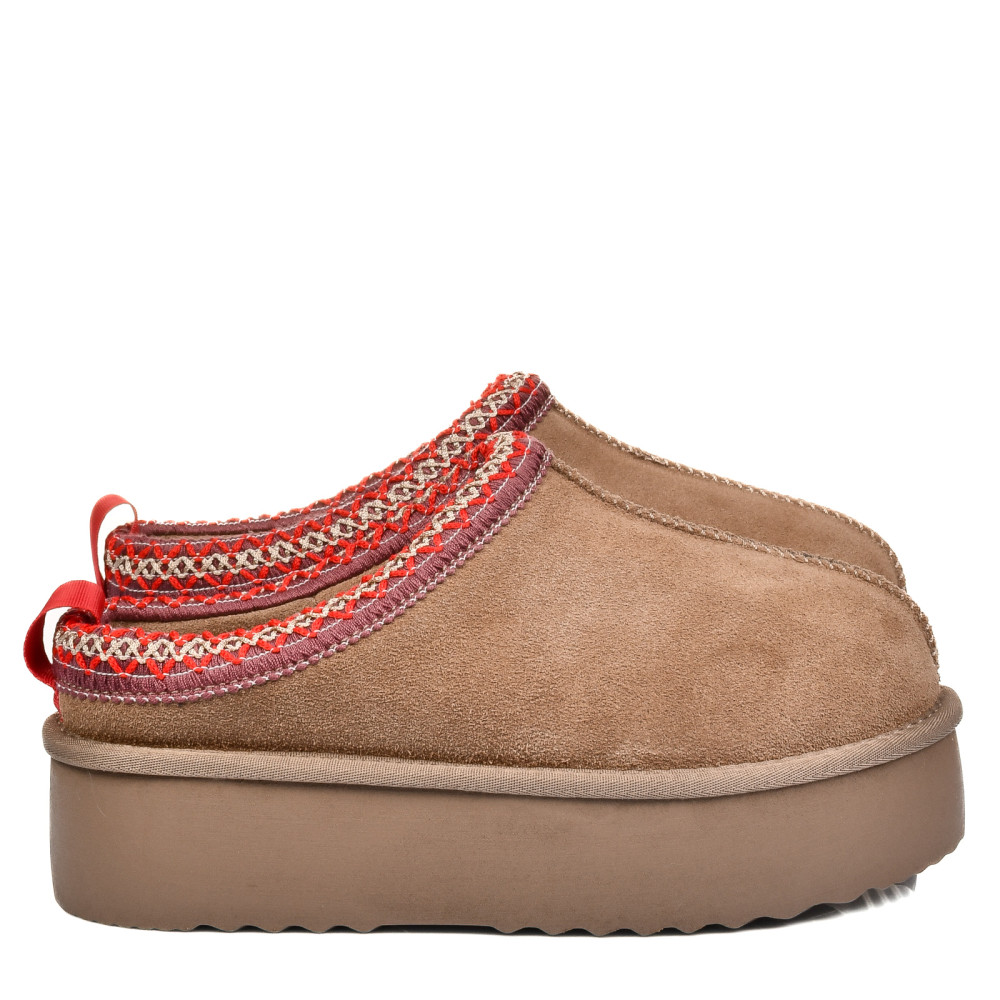 SABOTI TAUPE PIELE NATURALA INTOARSA 1S77253