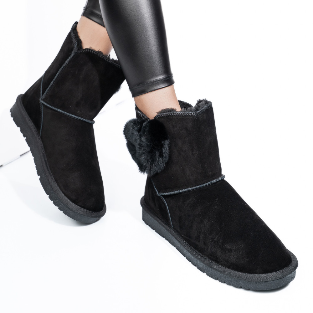 CIZME NEGRE PIELE NATURALA INTOARSA 8SP131