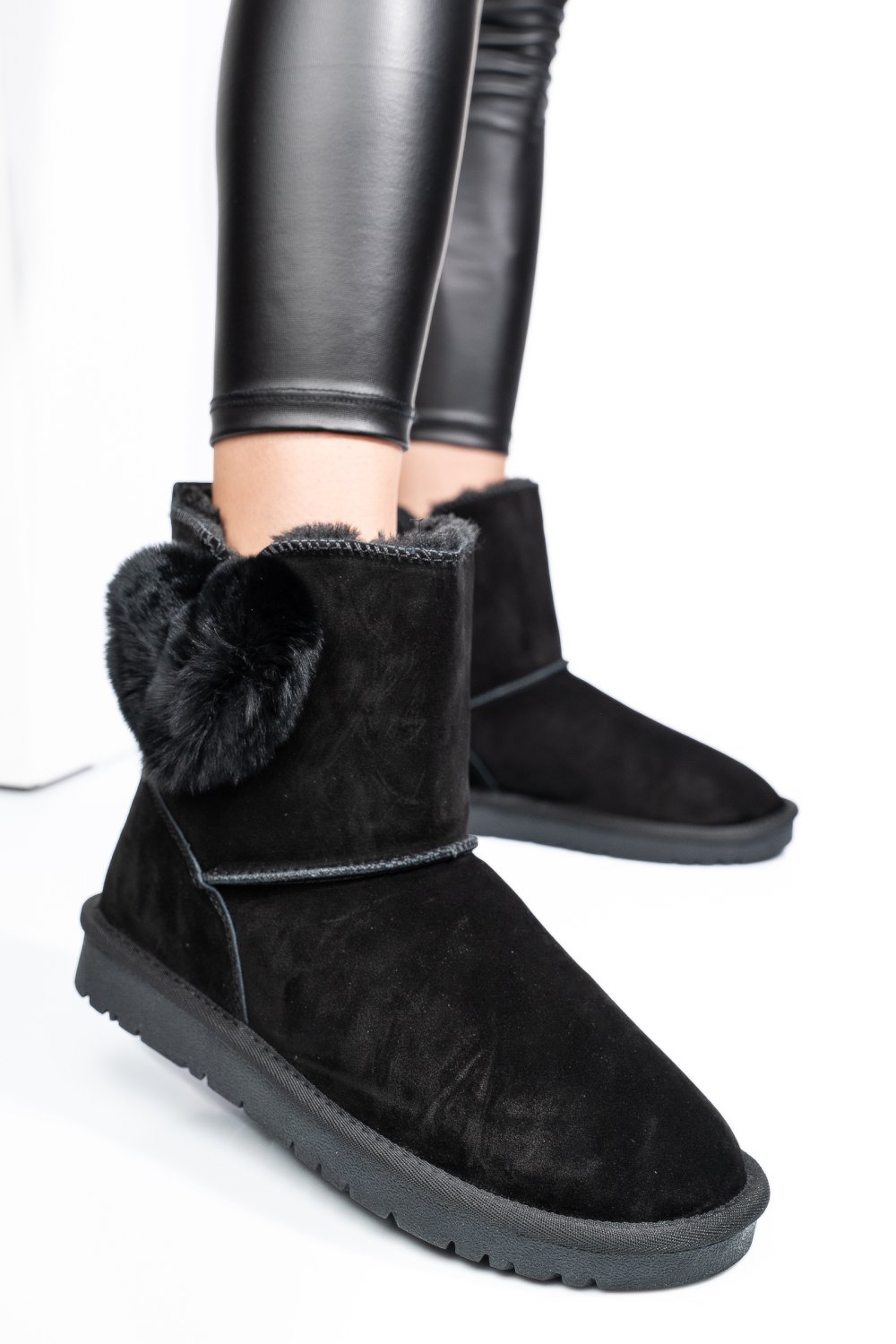 CIZME NEGRE PIELE NATURALA INTOARSA 8SP131