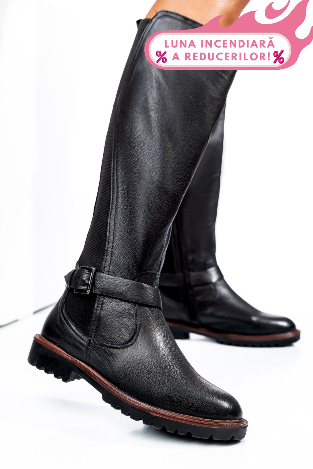 CIZME DAMA PIELE NATURALA NEGRE 8S77793