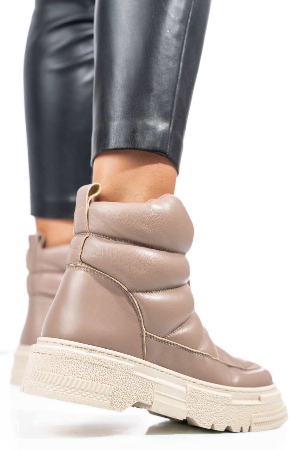 GHETE BEIGE PIELE NATURALA APCK4003