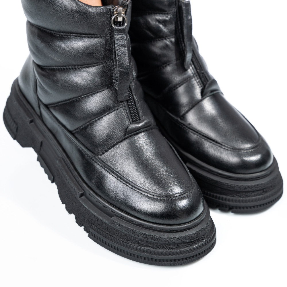 GHETE NEGRE PIELE NATURALA APCK4003