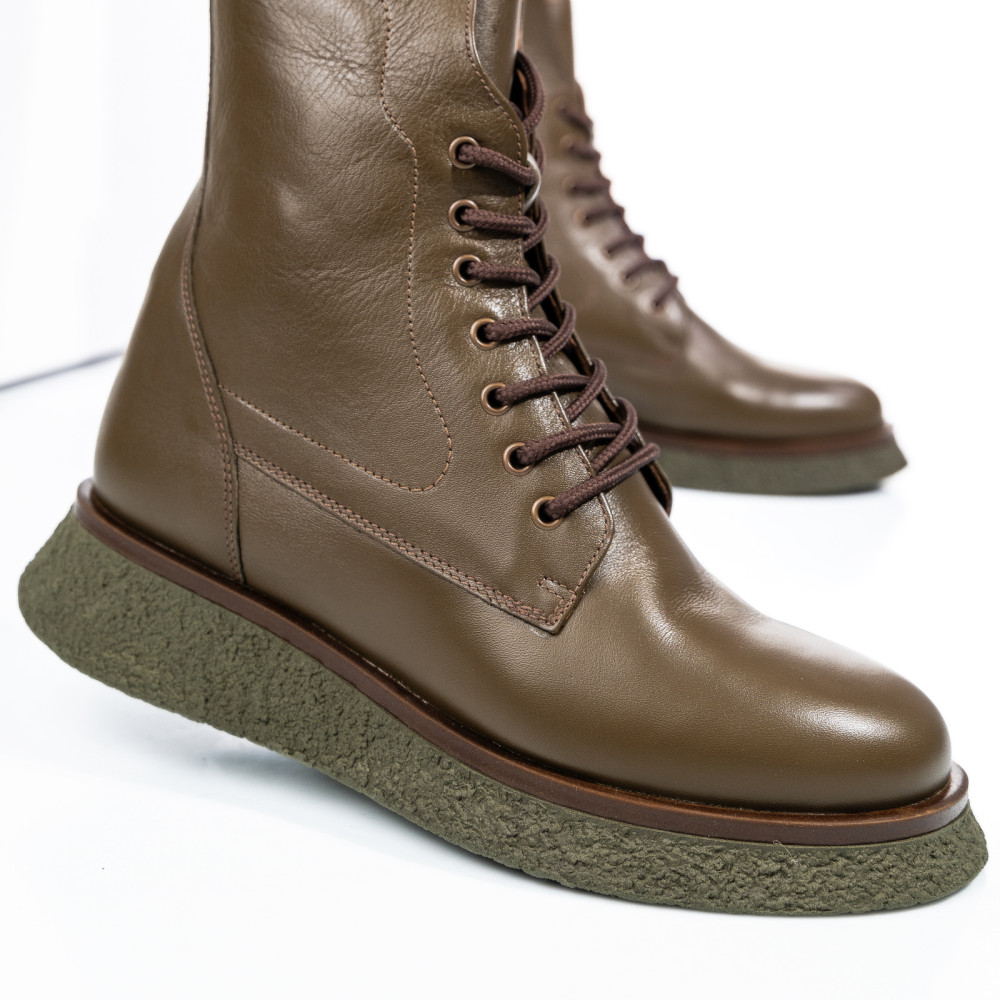 GHETE DAMA PIELE NATURALA KHAKI 2S7722833NP