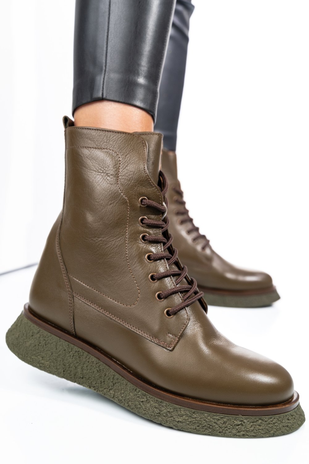 GHETE DAMA PIELE NATURALA KHAKI 2S7722833NP