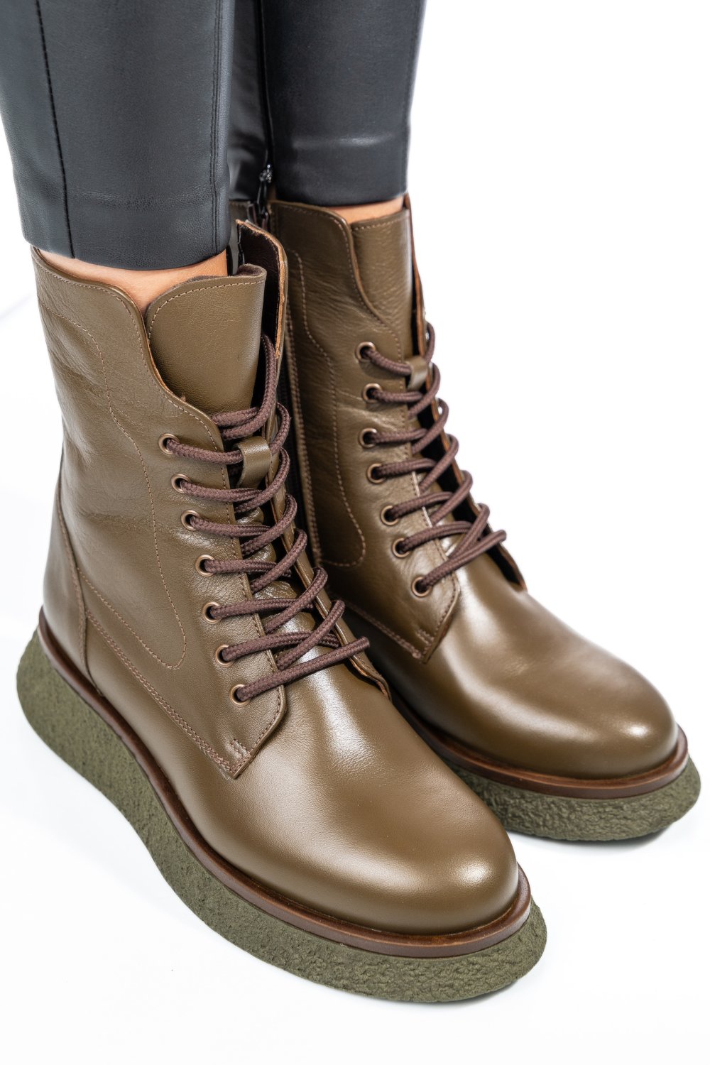 GHETE DAMA PIELE NATURALA KHAKI 2S7722833NP