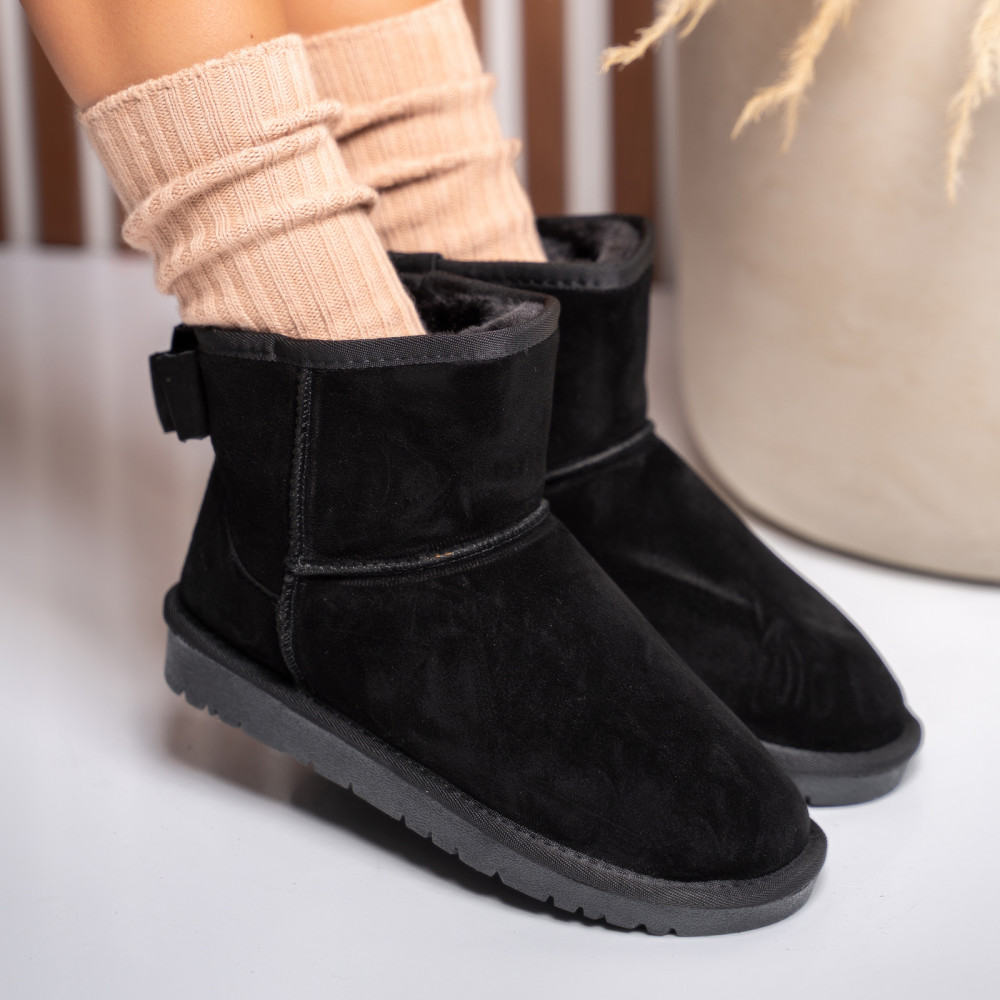 CIZME NEGRE PIELE NATURALA INTOARSA 6SP619
