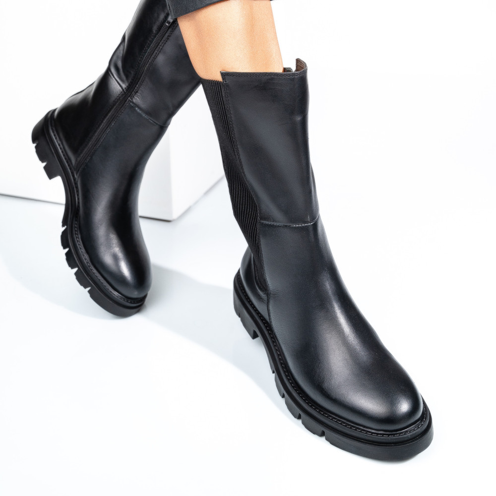 GHETE NEGRE PIELE NATURALA 1S770539