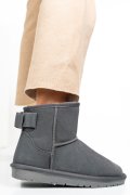 CIZME GRI PIELE NATURALA INTOARSA 6SP619
