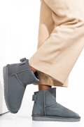 CIZME GRI PIELE NATURALA INTOARSA 6SP619