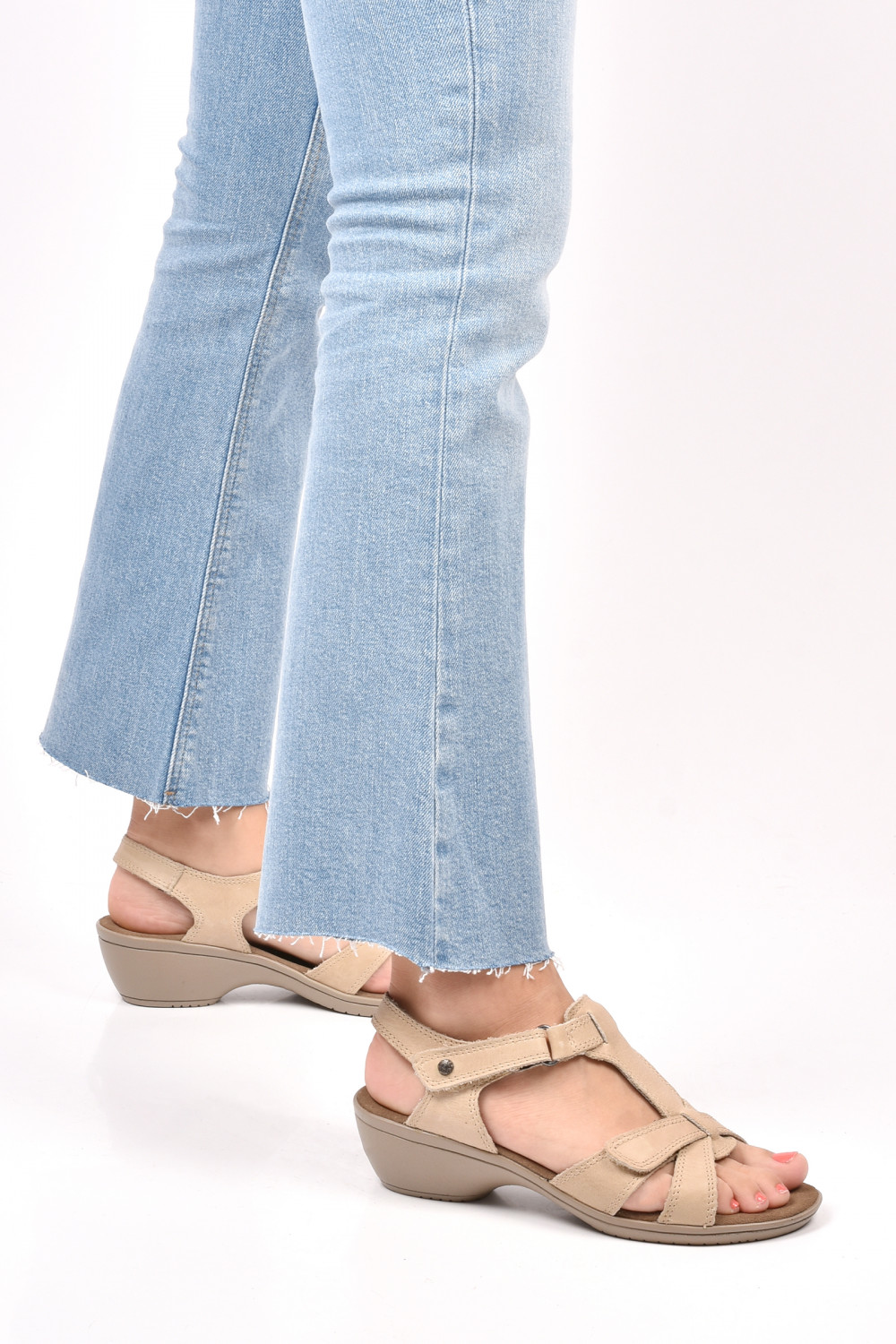 SANDALE BEIGE PIELE NATURALA 9PC559-SP
