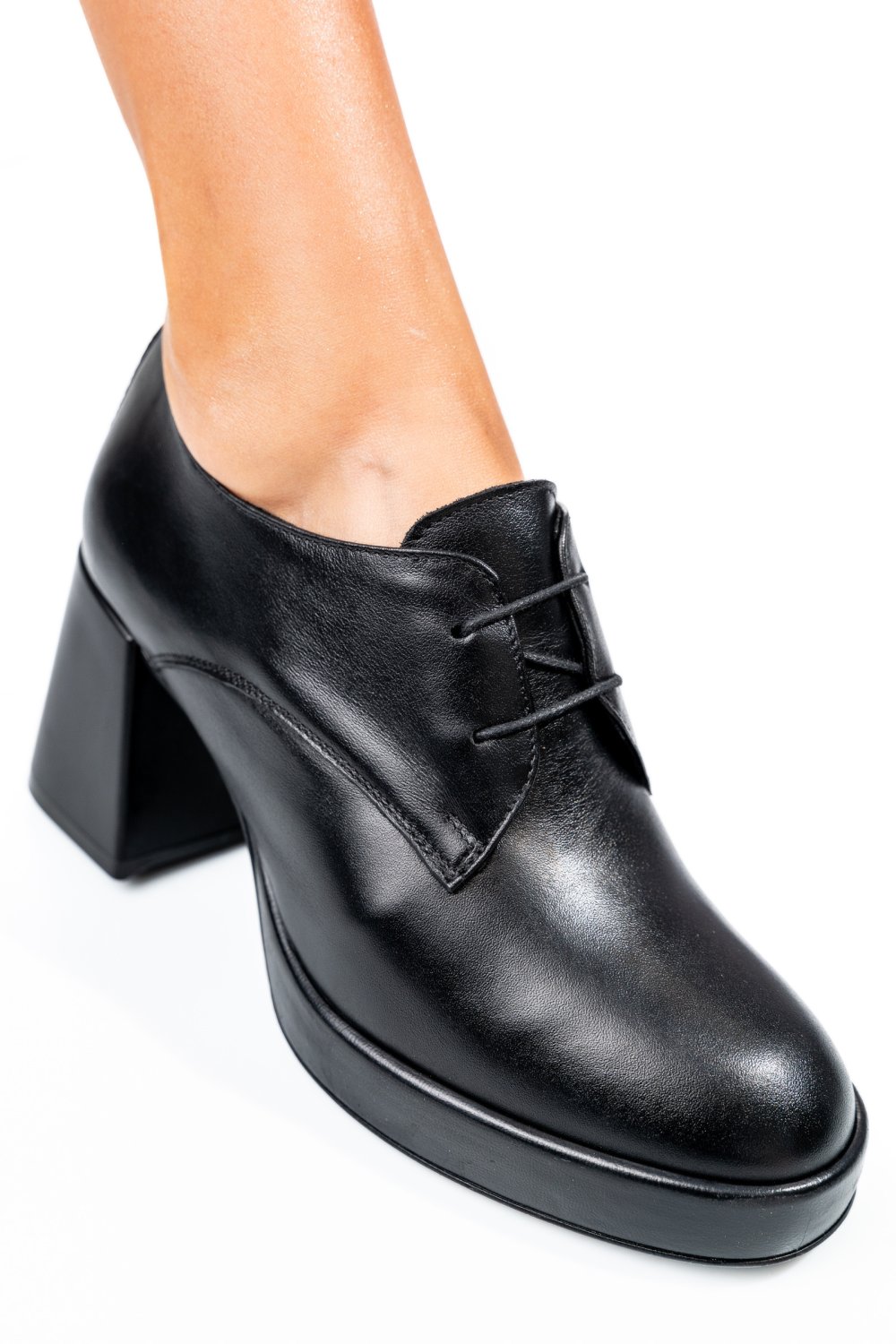 PANTOFI NEGRI PIELE NATURALA  251629NP