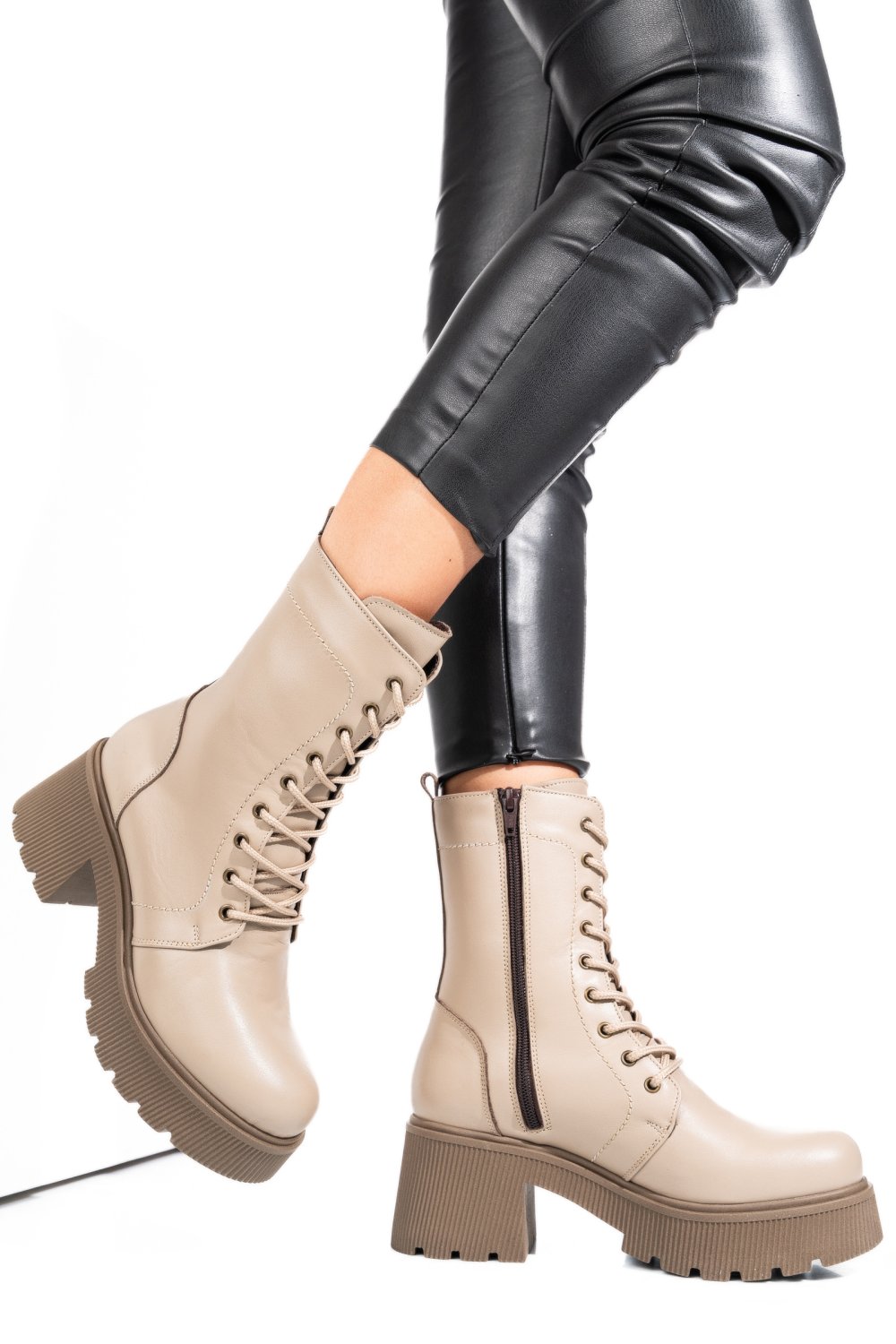 GHETE BEJ PIELE NATURALA 242823N9