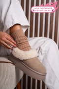 SABOTI TAUPE PIELE NATURALA INTOARSA 1S77260
