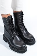 GHETE NEGRE PIELE NATURALA 242814NP