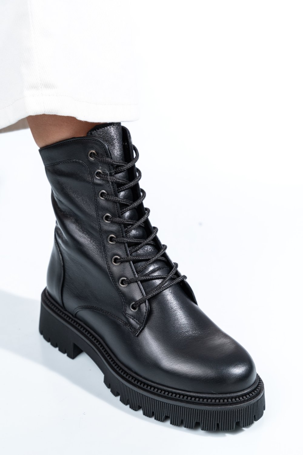 GHETE NEGRE PIELE NATURALA 242814NP