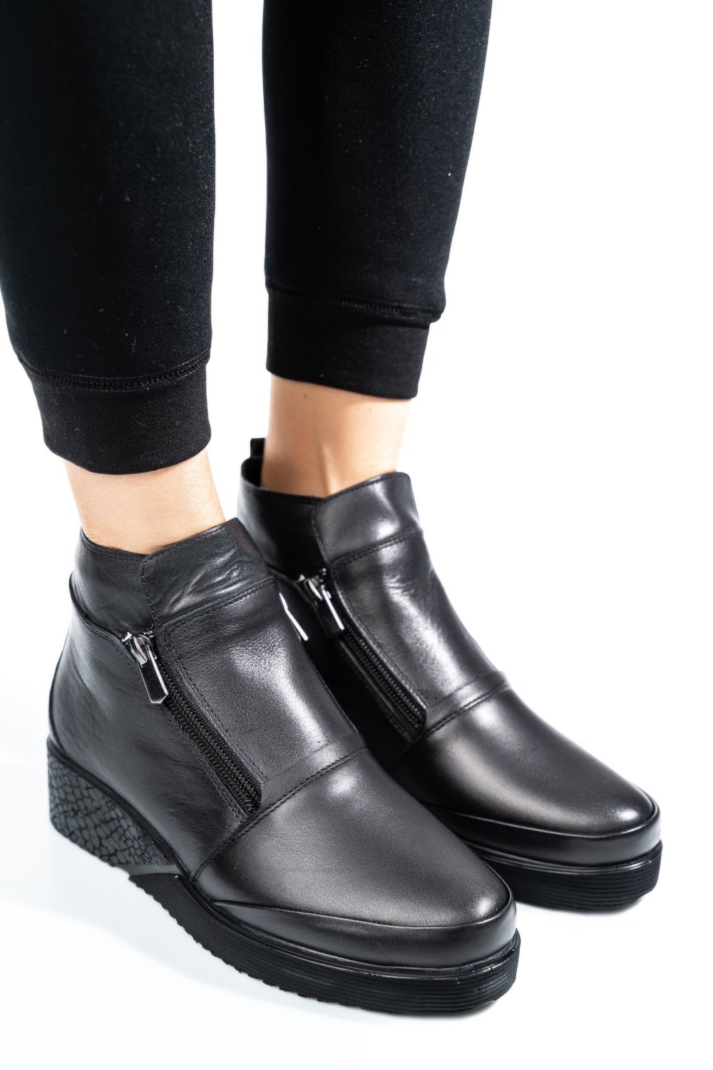 GHETE NEGRE PIELE NATURALA APCKD020