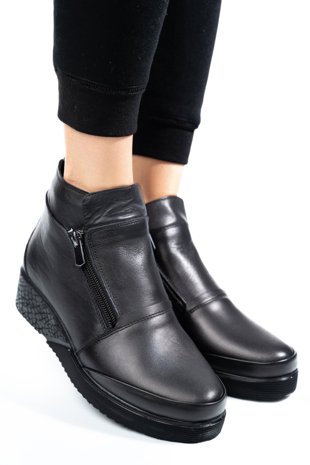 GHETE NEGRE PIELE NATURALA APCKD020