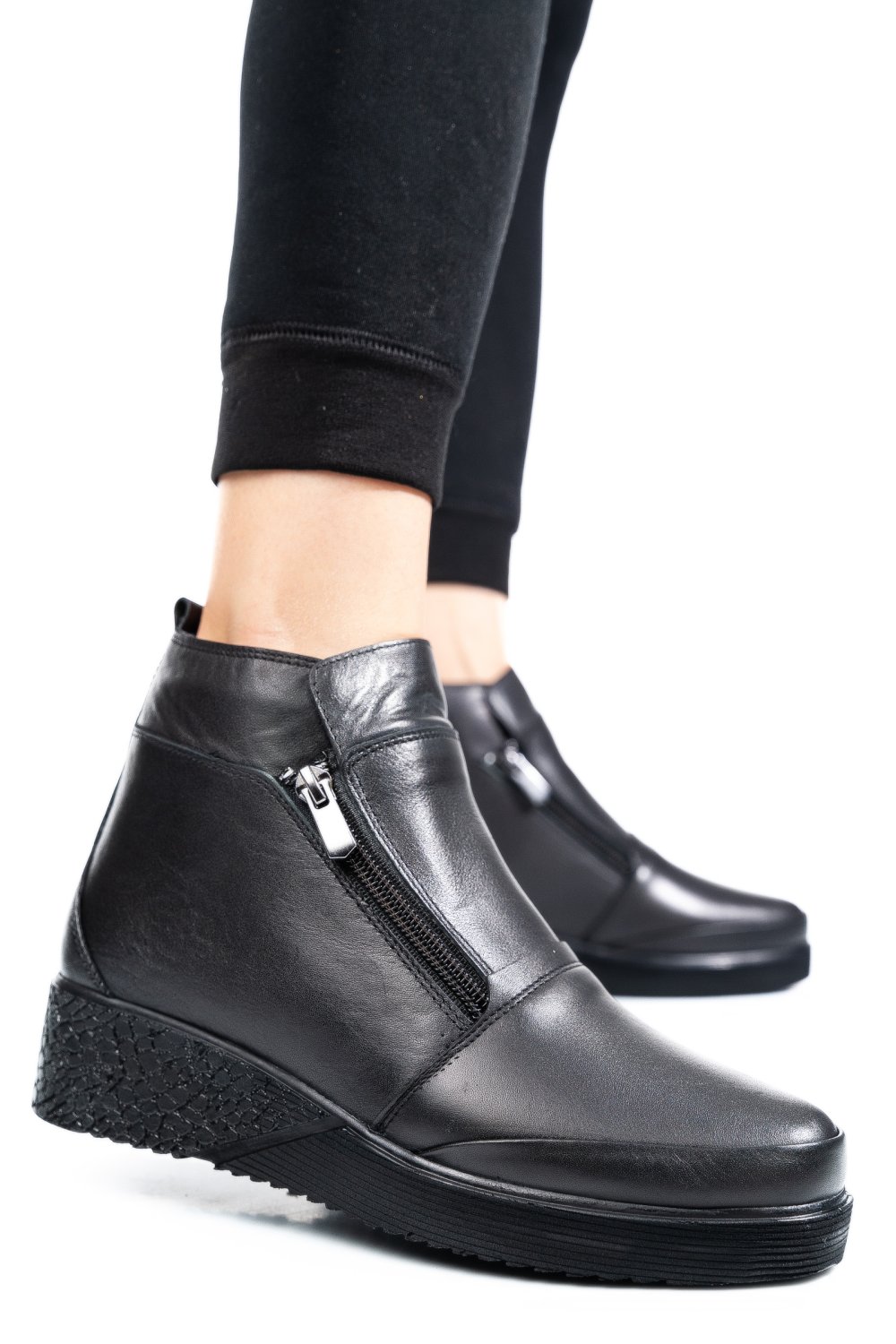 GHETE NEGRE PIELE NATURALA APCKD020