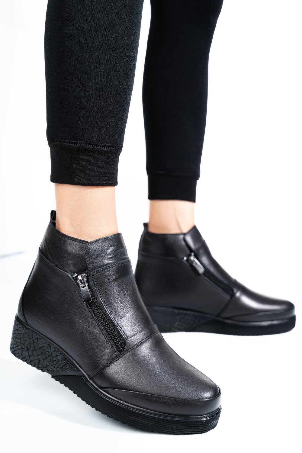 GHETE NEGRE PIELE NATURALA APCKD020