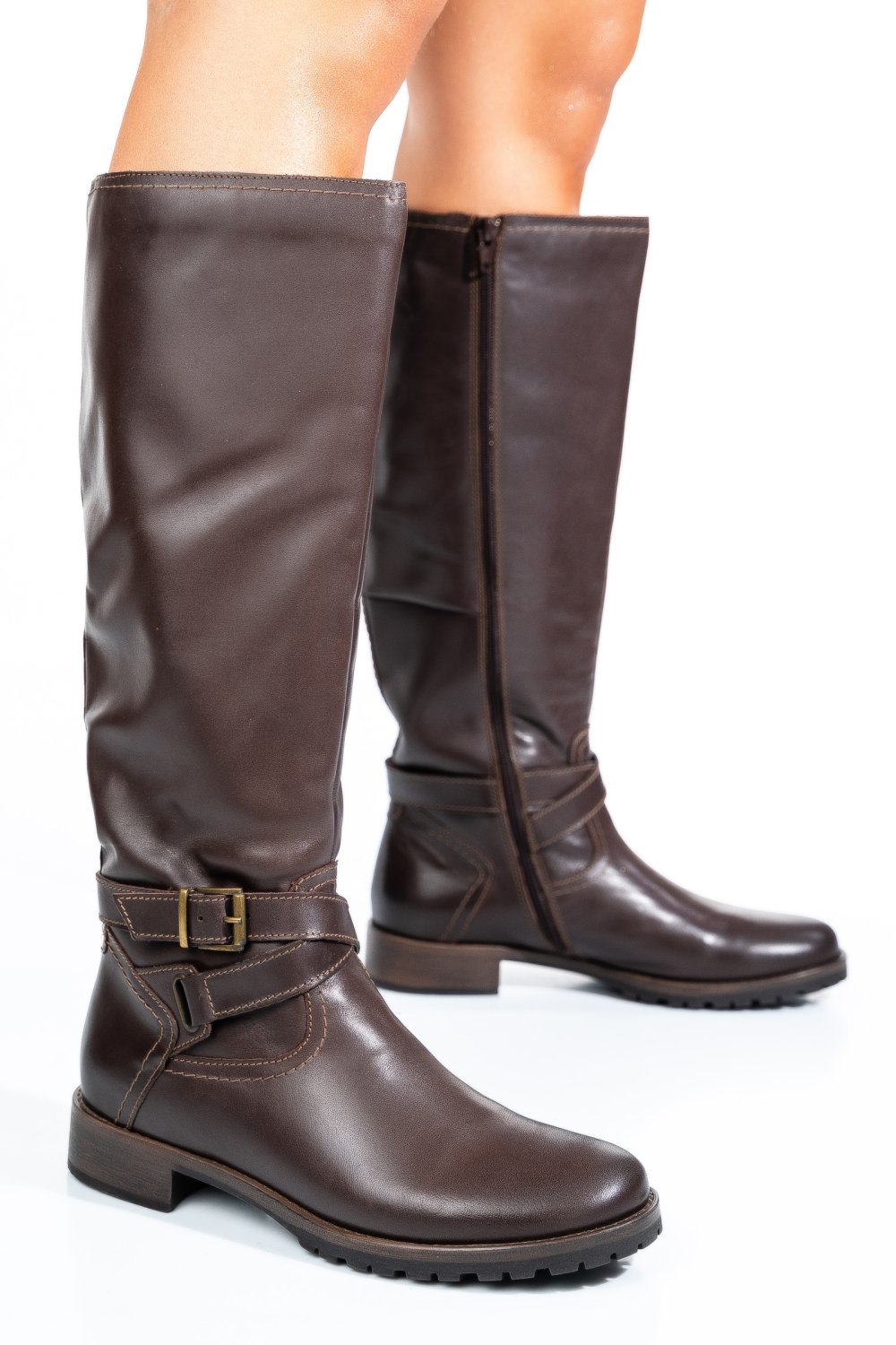 CIZME GRI INCHIS PIELE NATURALA 5262