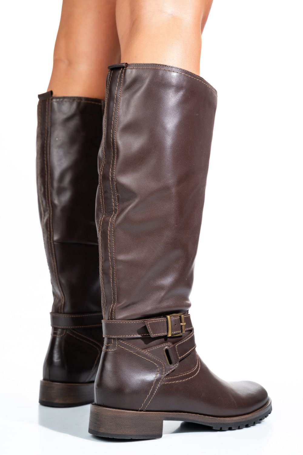 CIZME GRI INCHIS PIELE NATURALA 5262