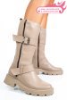 Ghete bej piele naturala 242845np