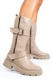 Ghete bej piele naturala 242845np