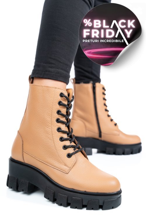 Ghete camel piele naturala 1s7755