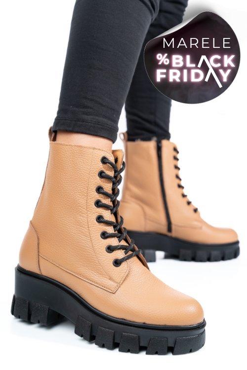 Ghete camel piele naturala 1s7755