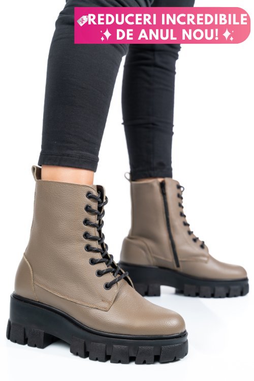 Ghete khaki piele naturala 1s7755