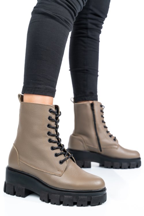 Ghete khaki piele naturala 1s7755